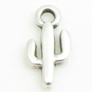 DQ metaal hanger cactus 5,5x11mm oogje 1,4mm antiek zilve..., Ophalen of Verzenden, Nieuw, Bedel
