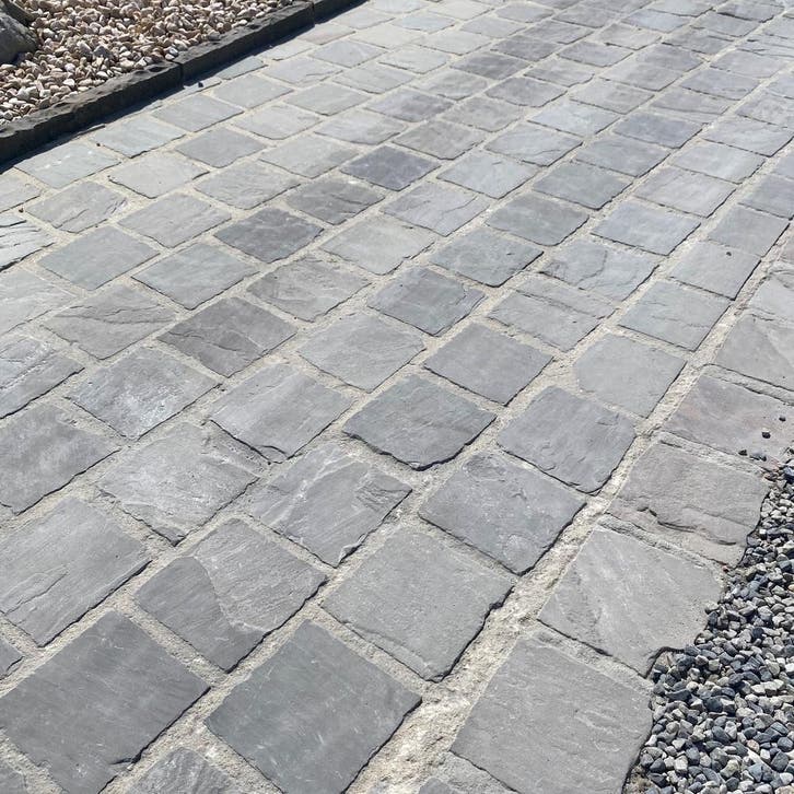 Kandla Grey kasseien / kinderkoppen - TOPPRIJZEN, Tuin en Terras, Tegels en Klinkers, Klinkers, Nieuw, Natuursteen