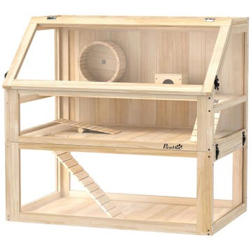 Houten Hamsterkooi Met 3 Verdiepingen Nagarium Knaagdierkooi, Verzenden, Nieuw