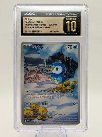 Pokémon - 1 Graded card - Piplup 098/094 Holo - CGC Pristine, Nieuw