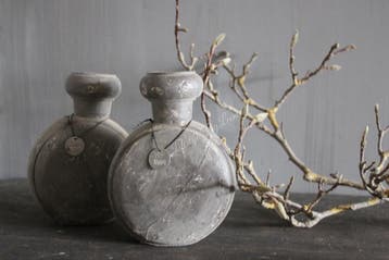 Kandelaar fles Sand finish 20 cm, Ophalen of Verzenden, Nieuw