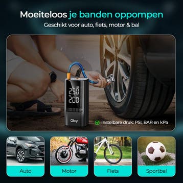 12V Jumpstarter voor Auto - met Compressor - 1500A - 4-in-1, Verzenden, Zo goed als nieuw