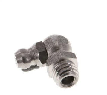 90° Haakse Smeernippel RVS M8x1.25 DIN 71412, Verzenden, Nieuw