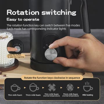 5-in-1 Automatische Melkopschuimer: Warm & Koud Schuim voor, Verzenden, Nieuw