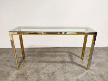 Renato Zevi - Wandtafel - Metaal - Chroom en Messing Console