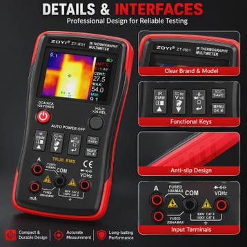 ZOYI ZT-R01: 2-in-1 Thermische Camera & Multimeter met 25000, Verzenden, Nieuw