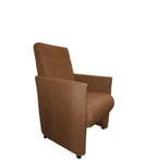 Eetkamerstoel Rob - eetkamerstoelen - Cognac, Nieuw, Stof