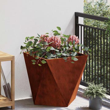 vidaXL Plantenbak Roestig 50 x 50 x 50 cm weervast staal, Verzenden, Minder dan 60 cm, Nieuw, Metaal