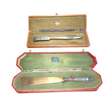 Taartschep (2) - Zilver - 1850-1900, Antiek en Kunst