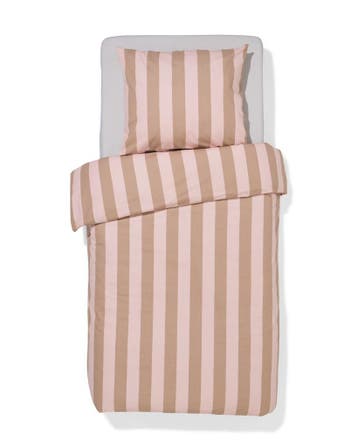 HEMA Dekbedovertrek 140x200/220cm zacht katoen strepen roze, Verzenden, Nieuw