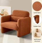 Comfortabele Enkele Fauteuil van Lamswol met Kussen, Huis en Inrichting, Verzenden, Nieuw