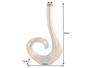 Moderne vaas WAVE 47cm goud aluminium gepolijst decoratie -, Ophalen of Verzenden, Nieuw