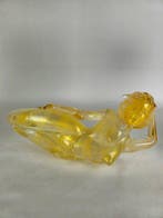 sculptuur, Scultura Busto Donna con Foglia Oro 24kt - 12 cm