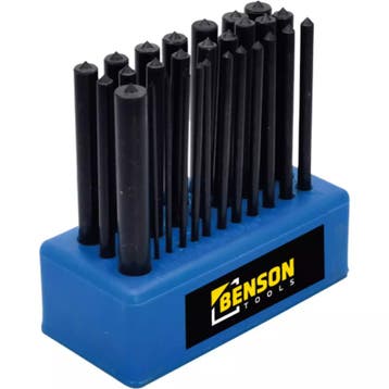 Benson 28-delige precisie ponsset - carbonstaal - 123 mm..., Doe-het-zelf en Verbouw, Ophalen of Verzenden, Nieuw