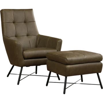 Hocker - fauteuil Proud, Nieuw, Ophalen of Verzenden, 50 tot 75 cm, Leer