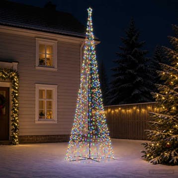 vidaXL LED-kerstboom spiraal met voet EKENAS 500 cm 868, Verzenden, Nieuw