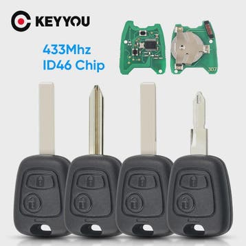 Afstandsbediening Autosleutel 433MHz ID46 Chip voor Peugeot, Verzenden, Nieuw