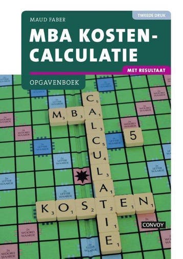 9789463170451 MBA kostencalculatie Opgavenboek, Verzenden, Zo goed als nieuw, S.M. Faber