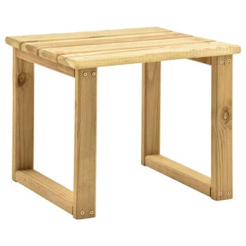vidaXL Bijzettafel voor ligbed 30x30x26 cm geïmpregneerd, Tuin en Terras, Verzenden, Nieuw