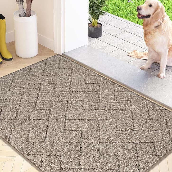 Deurmat Wasbaar 50x80cm | Bruin | Tweedekansje OP=OP, Tuin en Terras, Deurmatten, Schoonloopmat, Binnen, Nieuw, Overige materialen