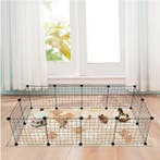 Modulaire Dierenren Puppybox – Metalen Ren met 12 Panelen, Verzenden, Nieuw