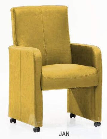 Eetkamerstoel Jan - eetkamerstoelen - Goud, Nieuw, Stof