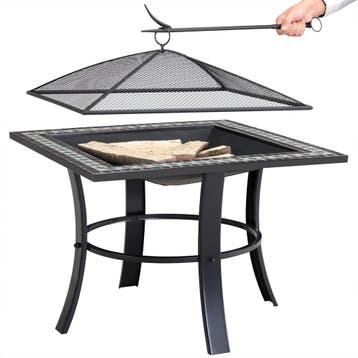 Vuurkorf Runedak Mozaïek 76x76cm (Barbecue-Vuurkorf), Verzenden, Nieuw