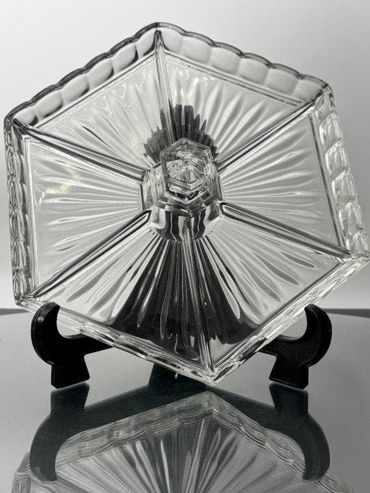 Val Saint Lambert, Luxval - Dienblad - Grote Côtes-platen -, Antiek en Kunst, Antiek | Glas en Kristal