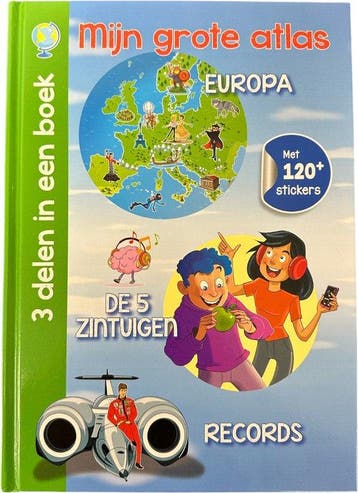 Mijn Grote Atlas Europa - 5 Zintuigen Records - 120+, Verzenden, Zo goed als nieuw, Caramel publishing
