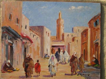 Retaux Bruno (1947) - Vue de Marrakech Maroc