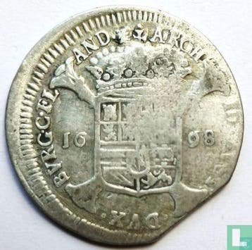 Brabant 1 schelling 1698, Verzenden, Overige landen, Losse munt, Goud