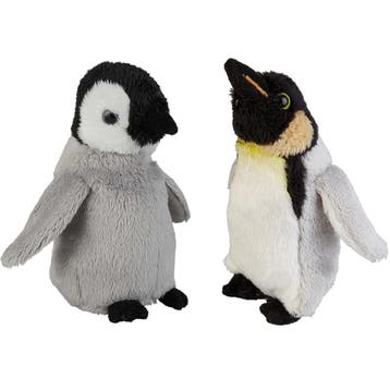 Zuidpool serie pluche knuffels - pinguin met kuiken - 15 cm, Kinderen en Baby's, Speelgoed | Knuffels en Pluche, Verzenden, Nieuw