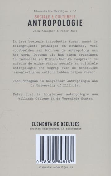 Sociale en culturele antropologie / Elementaire Deeltjes /, Boeken, Verzenden, Zo goed als nieuw, John Monaghan