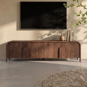 *WOONWINKEL* Design Tv-meubel Hout Met Ronde Hoeken 200 Cm, Verzenden, Nieuw