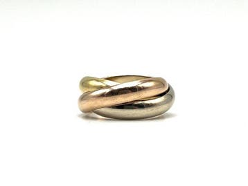 Cartier - Ring - Trinity - 18 karaat Witgoud, Geel goud,, Nieuw
