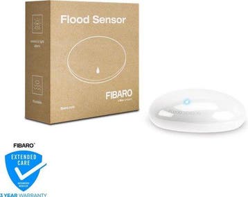 FIBARO Flood Sensor - Watermelder met akoestisch alarm - Z-W, Verzenden, Nieuw