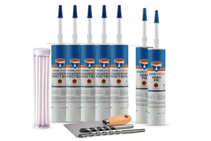 Aquashield Aquashield vochtstop injectiegel set 5 x 310 ml, Doe-het-zelf en Verbouw, Isolatie en Afdichting, Nieuw, Verzenden
