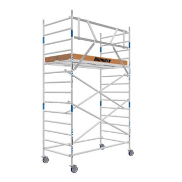 ALX rolsteiger 135 x 5.2m WH met AGS Voorloopleuning, Doe-het-zelf en Verbouw, Steigers, Verzenden, Nieuw, Rolsteiger of Kamersteiger