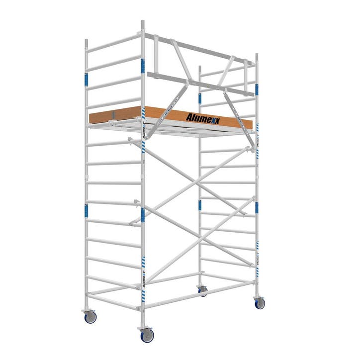 ALX rolsteiger 135 x 5.2m WH met AGS Voorloopleuning, Doe-het-zelf en Verbouw, Steigers, Rolsteiger of Kamersteiger, Nieuw, Verzenden