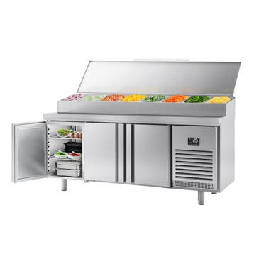 GGM Gastro | Saladette - 2185x800mm - 3-deurs - voor 13x GN, Verzenden, Nieuw in verpakking