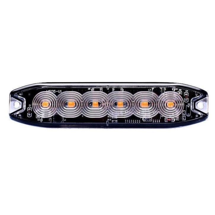 Ultra slim 6-LED Oranje flitser - R65 / R10 certificering, Auto diversen, Tuning en Styling, Ophalen of Verzenden