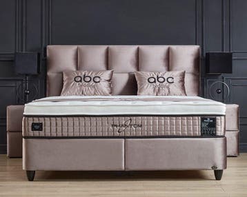 Opbergboxspring Phantom Taupe - 180 x 200, Nieuw