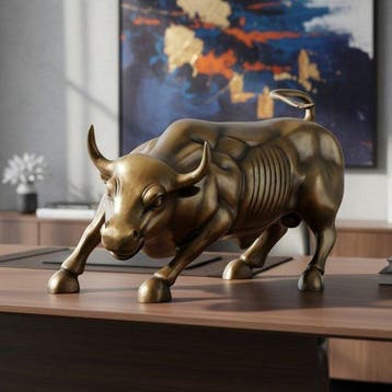 sculptuur, Charging Bull of Wall Street - 42 cm - 5.8 kg -, Antiek en Kunst