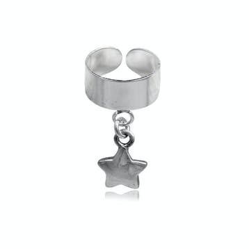 Zilveren oor cuff ster, Verzenden, Nieuw, Zilver