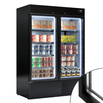 GGM Gastro | Wandvrieskast - 1310L - 2 glazen deuren - |, Witgoed en Apparatuur, Verzenden, Nieuw, Inbouw, Vrieskast