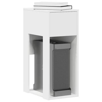 vidaXL Computertorenstandaard met lade 30x44x74 cm wit, Verzenden, Nieuw
