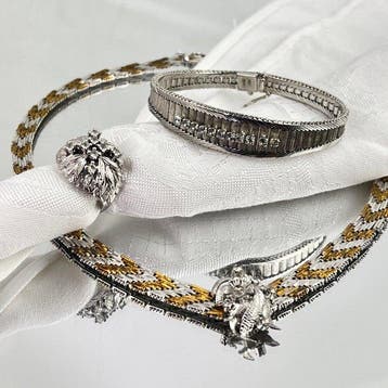 Zilver - 3-delige sieradenset - Halsketting, armband, ring