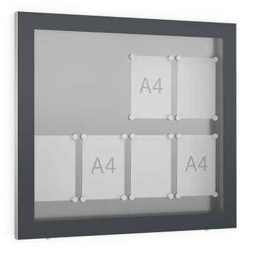 Informatiekast Buiten Draaideur 8x A4 Antracietgrijs, Nieuw in verpakking