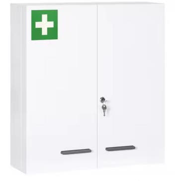 Ruim 2-Deurs Medicijnkastje met 6 Planken – Wit, Staal, Verzenden, Nieuw
