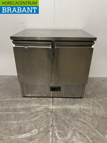 RVS Tefcold Koelwerkbank 2 Deuren 90 cm 230V Horeca, Ophalen of Verzenden, Gebruikt